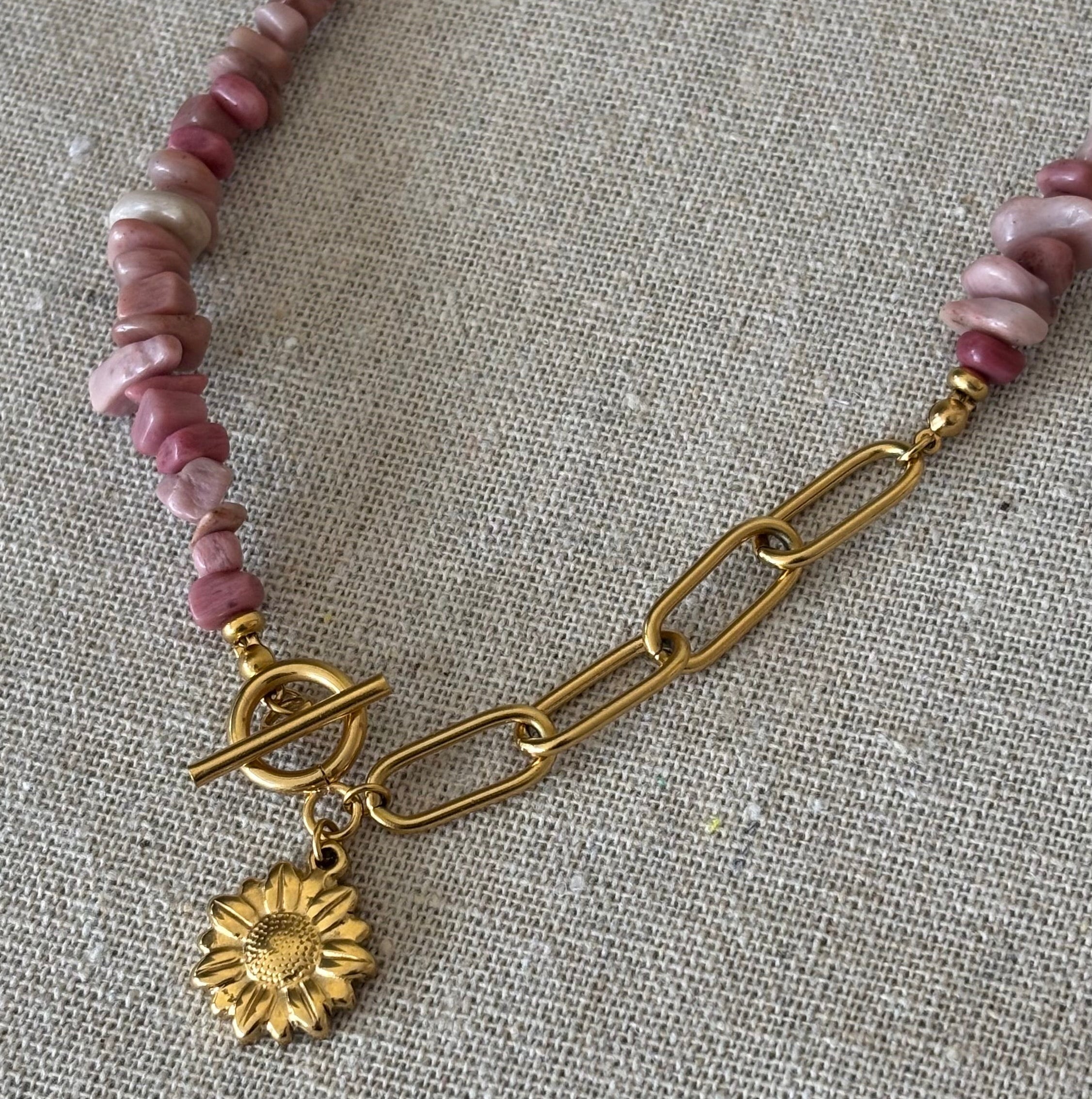 Collier Floria • Rhodonite