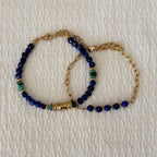 Bracelet Céleste • Lapis lazuli & Émeraude