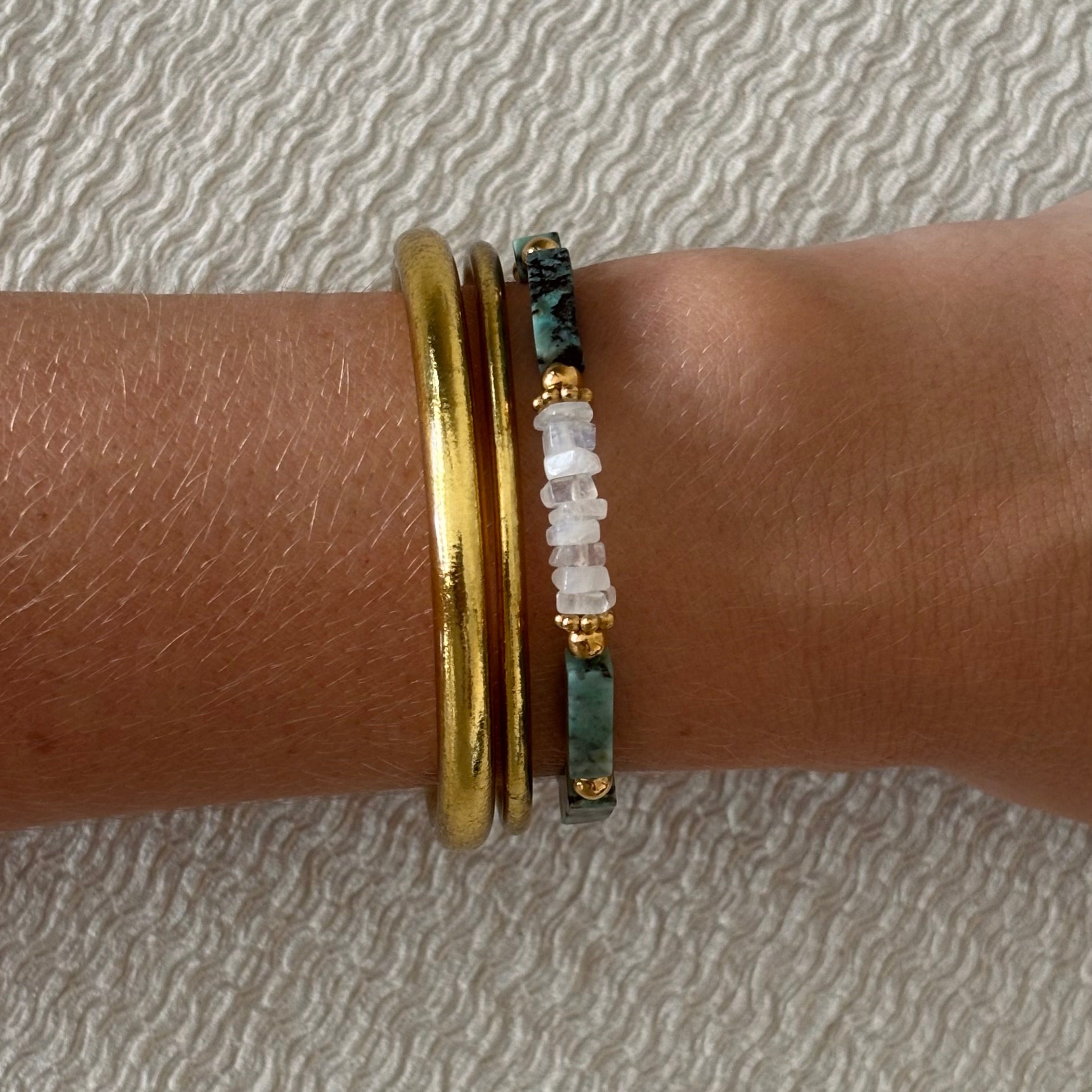Bracelet Oria • Turquoise Africaine & Pierre de Lune