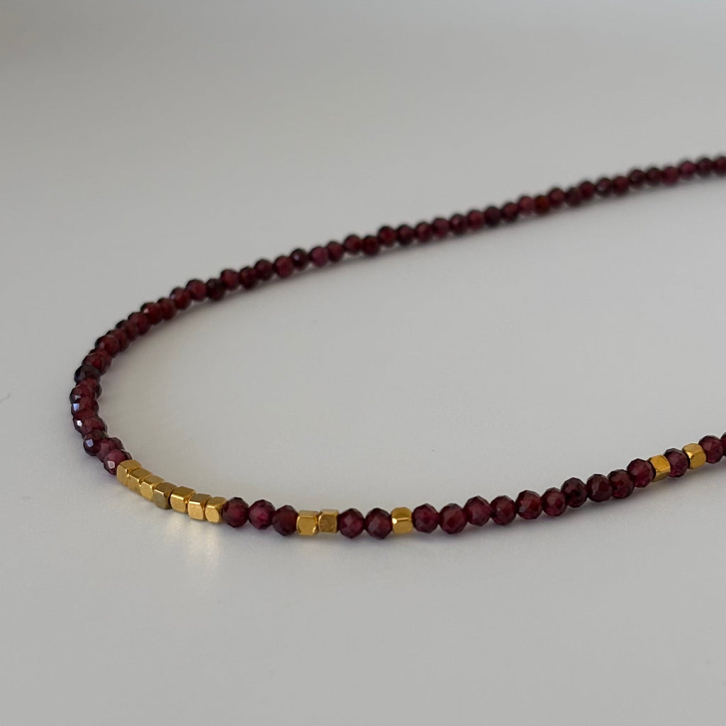 Collier Anna • Grenat rouge