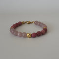Bracelet Rosalie • Rhodonite & Quartz Rose