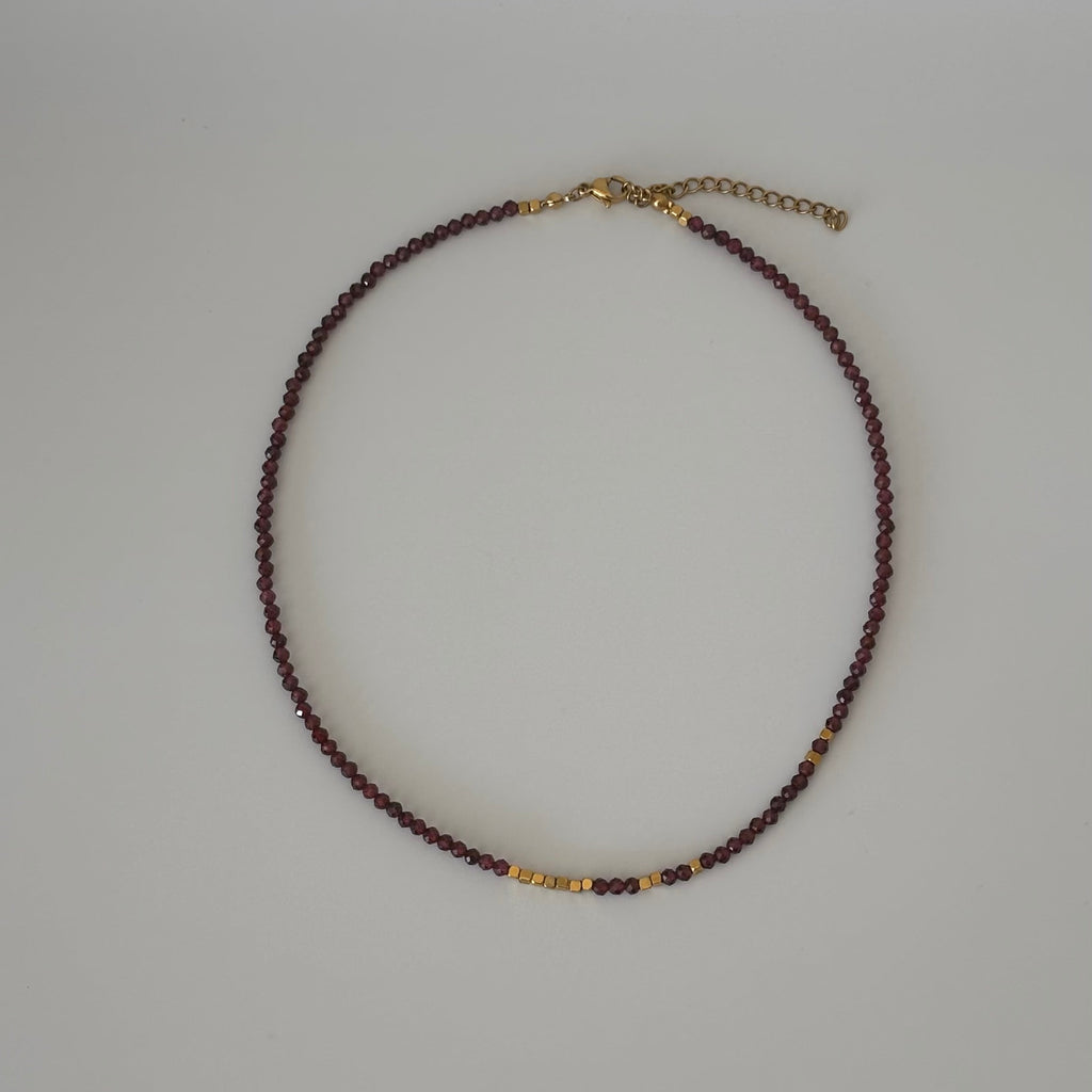 Collier Anna • Grenat rouge