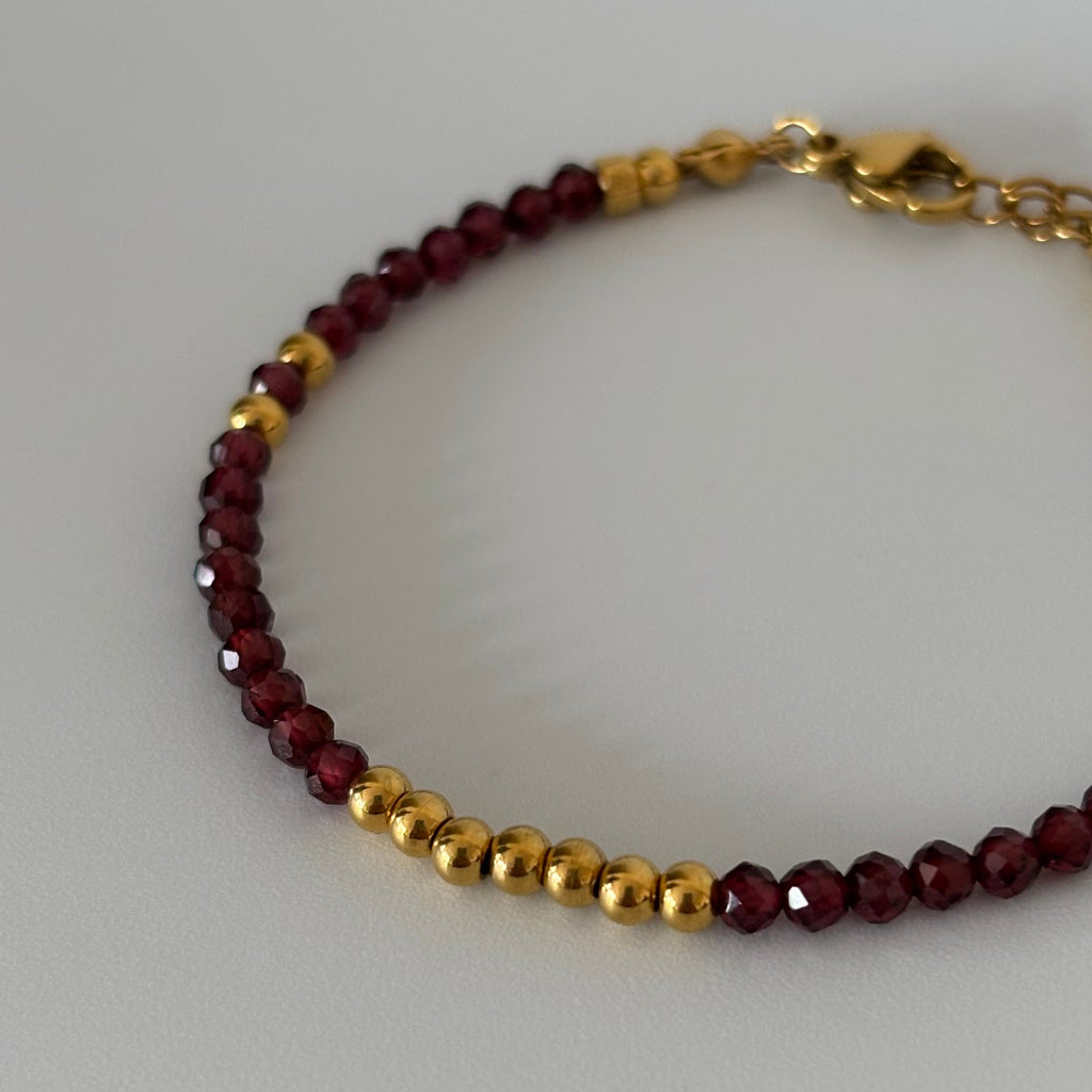 Bracelet Emma • Grenat rouge