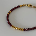 Bracelet Emma • Grenat rouge