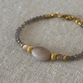 Bracelet Nora • Quartz Fumé & Pierre de Soleil