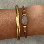 Bracelet Nora • Quartz Fumé & Pierre de Soleil
