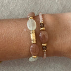 Bracelet Léna • Pierre de Soleil & New hill jaspe d'Afrique