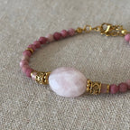 Bracelet Adèle • Quartz Rose & Rhodonite