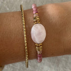 Bracelet Adèle • Quartz Rose & Rhodonite
