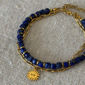 Bracelet Naya • Lapis Lazuli & Hématite dorée